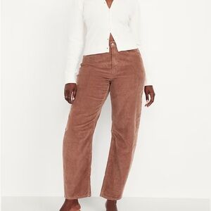 Old Navy High-Waisted Barrel Leg Corduroy Pants 18 Tall